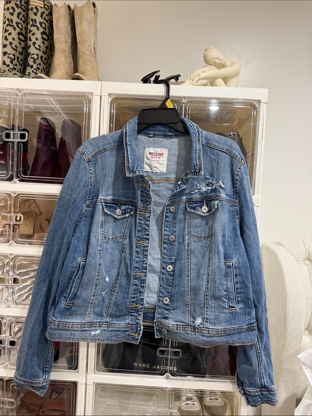 Mossimo Supply Co. Distressed Blue Denim Jacket